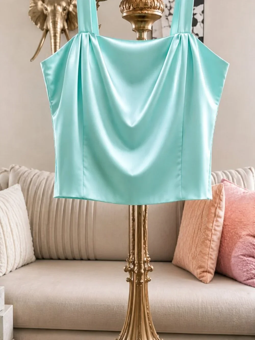 Verucci by Chancelle Three-Piece Aqua Skirt Set